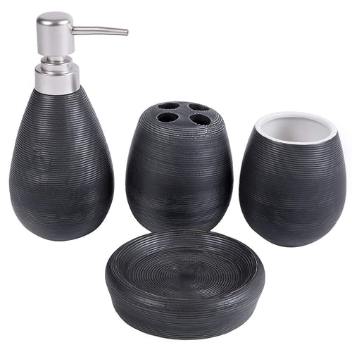 4 Piece Ceramic Bathroom Set