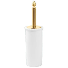 Load image into Gallery viewer, GM Luxury Imperiale Round Standing Toilet Brush Bowl Holder Cleaner Set, Brass