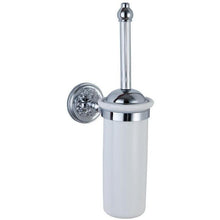 Load image into Gallery viewer, GM Luxury Lexington Round Wall Brass Toilet Brush Bowl Holder Cleaner Set W/ Lid