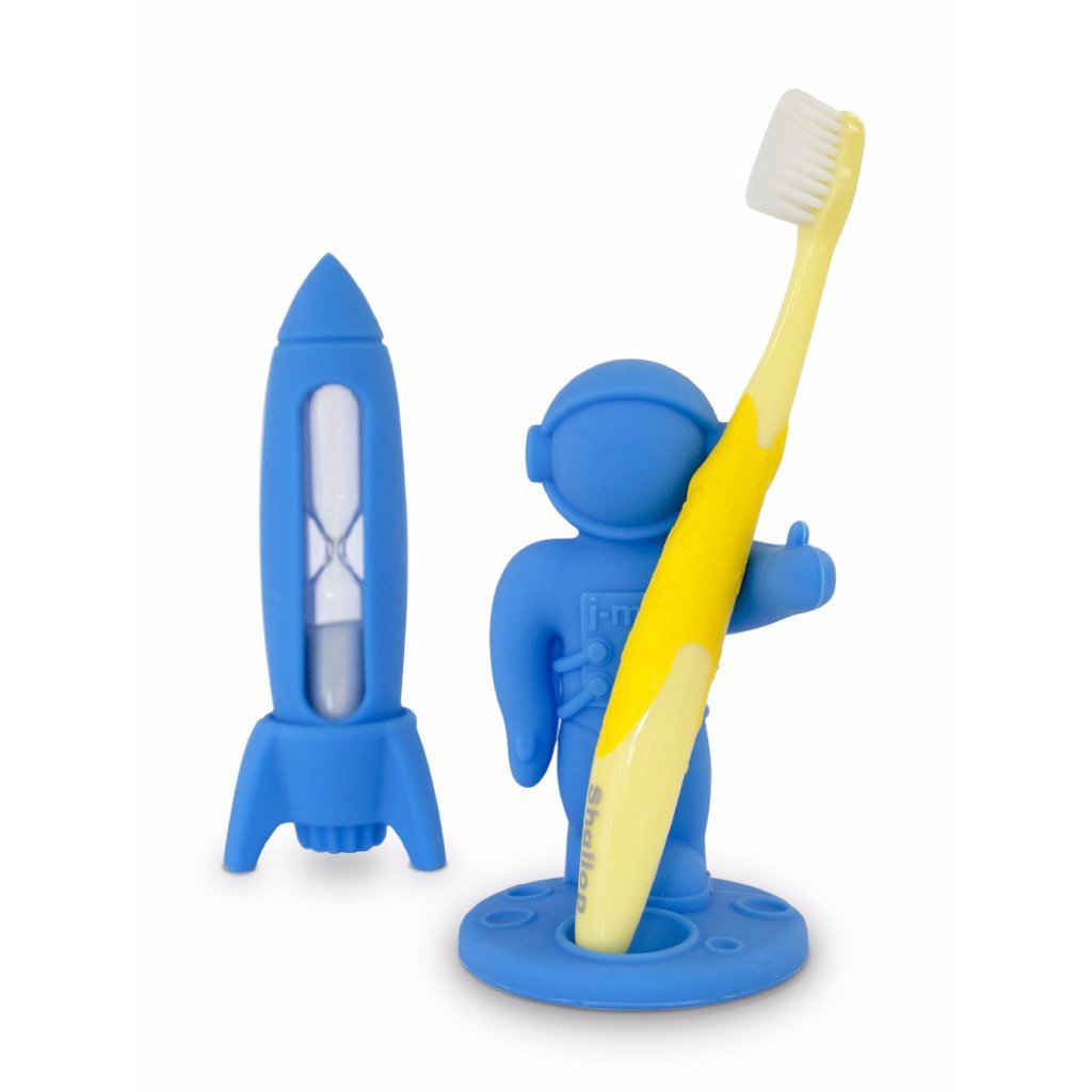 Apollo Toothbrush Holder & Rocket Timer Set