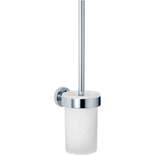 DWBA Wall Mounted Toilet Bowl Brush and Holder Set. Polished Chrome