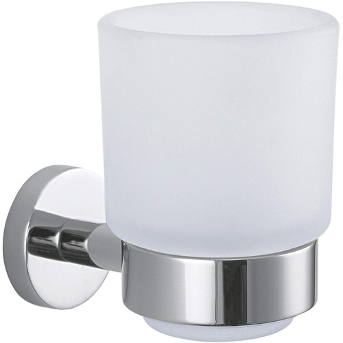 DWBA Wall Round Glass Bathroom Toothbrush Holder Standing Toothpaste Tumbler