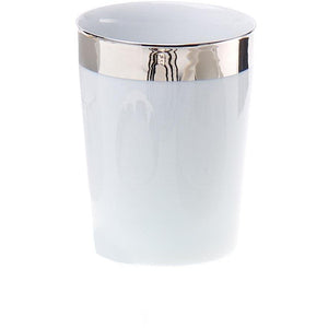 DWBA Round Porcelain Bath Toothbrush Holder With Rim Standing Toothpaste Tumbler