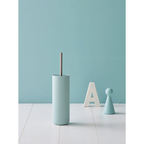 Cleo Free Standing Ceramic Standing Toilet Brush Bowl Holder Cleaner Set, Round