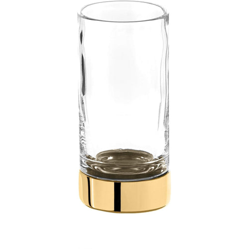 DWBA Round Bathroom Toothbrush Holder Standing Toothpaste Tumbler, Clear Glass