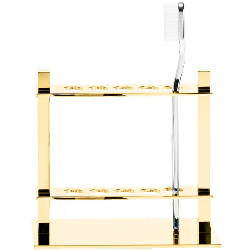 DWBA Rectangular Brass Bathroom Toothbrush Holder Standing Toothpaste Tumbler