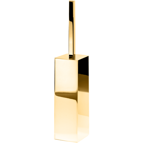 DWBA Standing Square Brass Toilet Bowl Brush Holder Set Cleaner W/ Lid