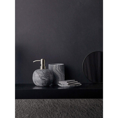 Flint Round Marble Bathroom Toothbrush Holder Standing Toothpaste Tumbler