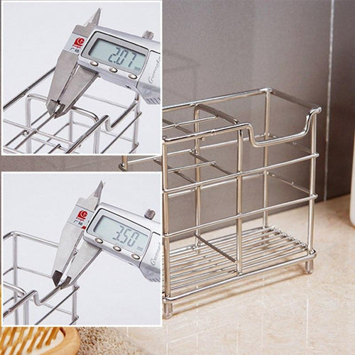 Stainless Steel Toothbrush and Toothpaster Holder
