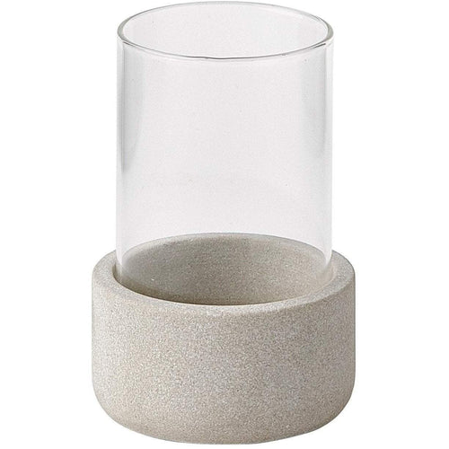 Impala Round Sand Stone Bath Toothbrush Holder Standing Toothpaste Tumbler