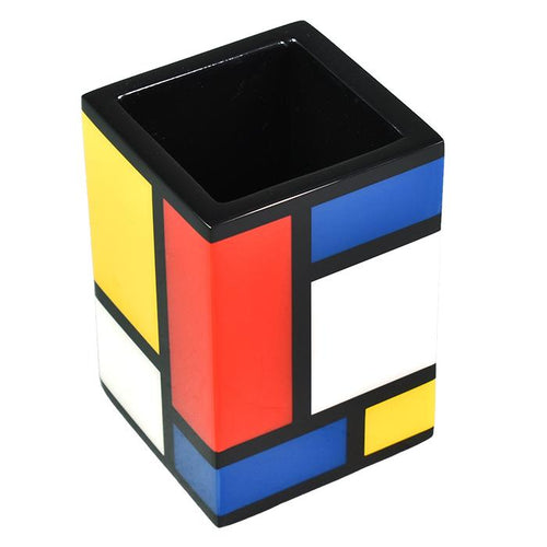 Mondrian Multi Color Lacquer Brush Holder