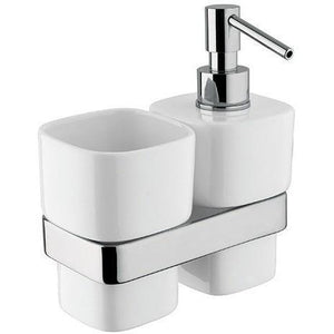 BA Modulo Wall Toothbrush Holder Bath Tumbler & Soap Lotion Dispenser Set