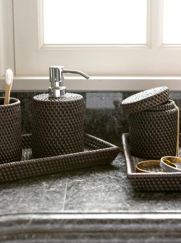 Dalton Coffee Rattan Bathroom Accessories