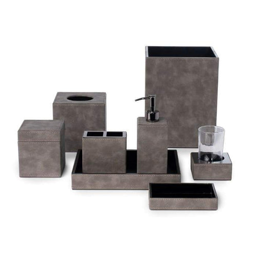 Pelle Faux Leather Bathroom Accessories