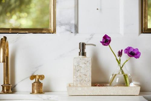 Melfi Capiz Bathroom Accessories (Pearlized)