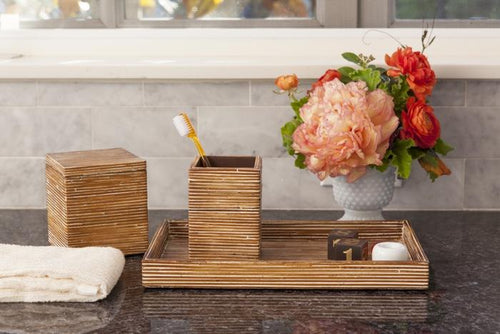 Kona Resin Bathroom Accessories - Dark Brown