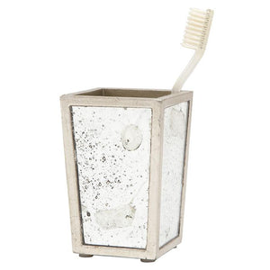 Atwater Antiqued Mirror Bathroom Accessories (Silver Leaf)