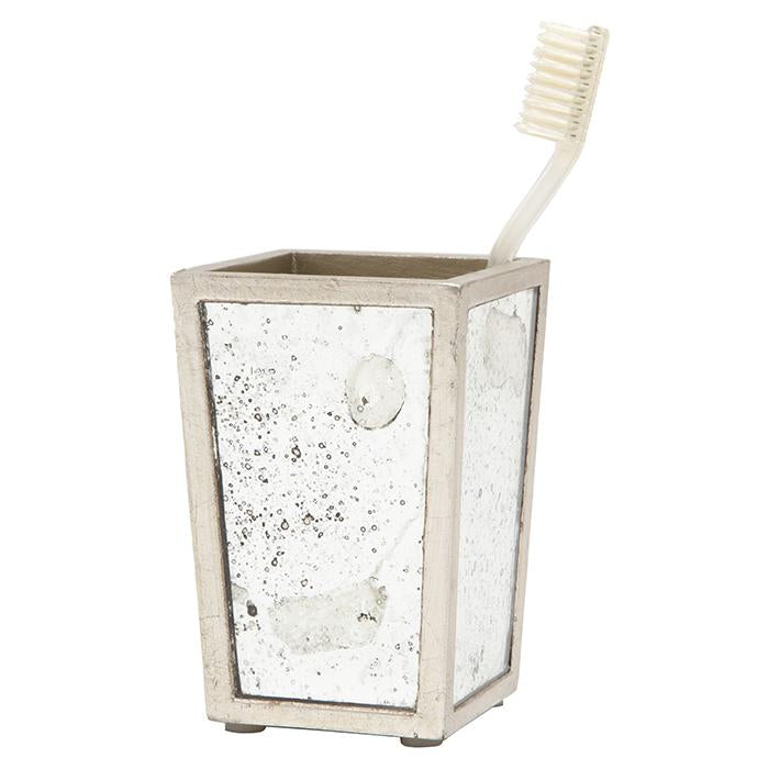 Atwater Antiqued Mirror Bathroom Accessories (Silver Leaf)
