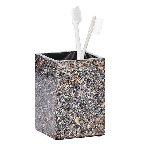 Kensington Black Terrazzo Shell Brush Holder