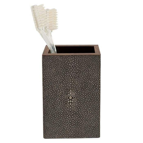 Manchester Faux Shagreen Bathroom Accessories (Dark Mushroom)