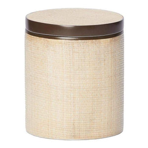 Maranello Beige Brown Abaca Resin Canister