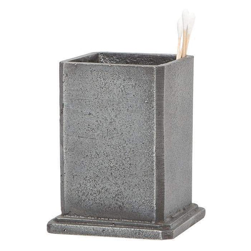 Porto Pewter Aluminum Brush Holder