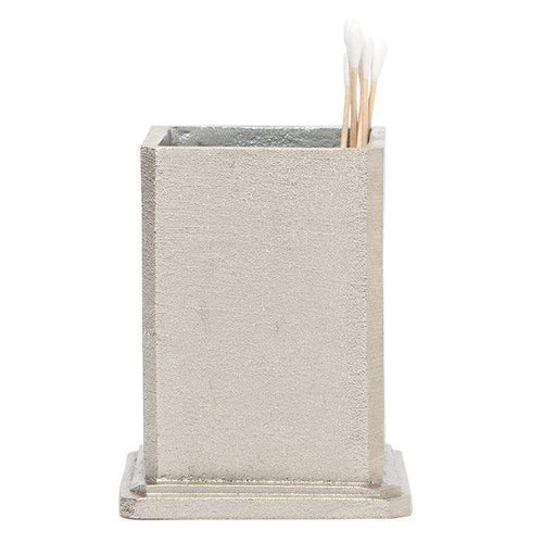 Porto Rustic Silver Aluminum Brush Holder