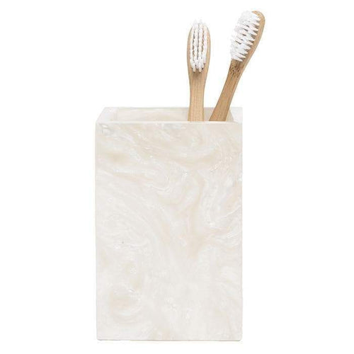 Rolo Swirled Resin Brush Holder (Pearlized)