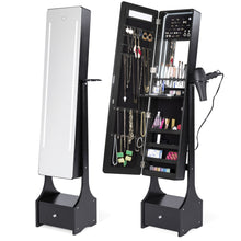 Load image into Gallery viewer, Standing Full Length LED Mirror Jewelry Armoire w/Interior &amp; Exterior Lights