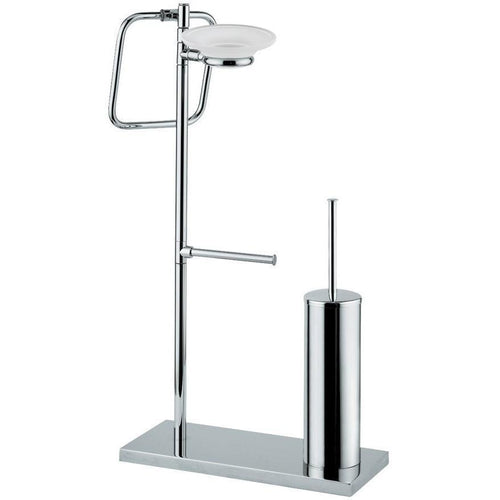 BA Standing Toilet Paper Holder, Toilet Brush Holder, Soap Dish, Towel Ring Set