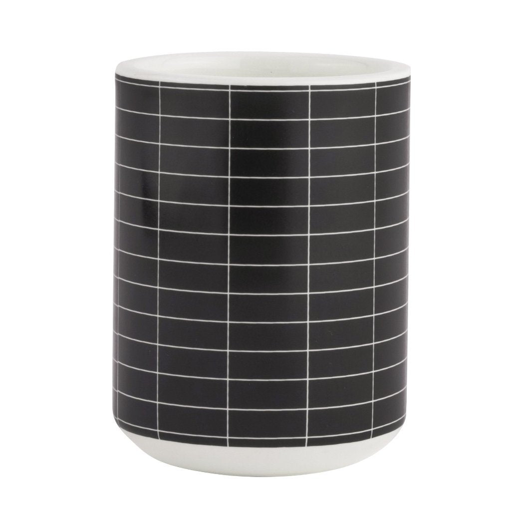 TILE STONE Toothbrush Holder- Black