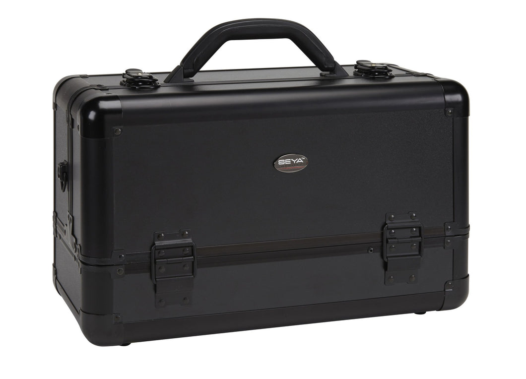 Pro Aluminum Makeup Train Case w/ Brush Holder