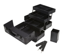 Load image into Gallery viewer, Pro Aluminum Makeup Train Case w/ Brush Holder