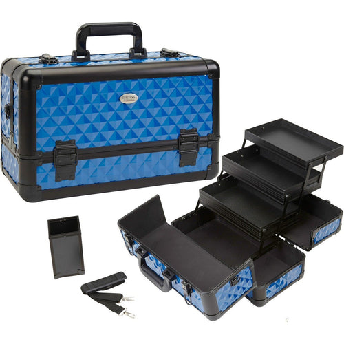 Pro Aluminum Makeup Train Case w/ Brush Holder