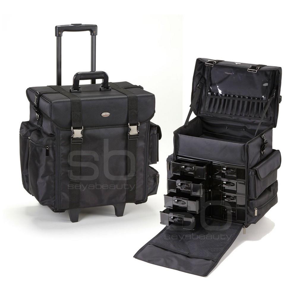 Professional Soft Sided Rolling Makeup Case w/ Drawers