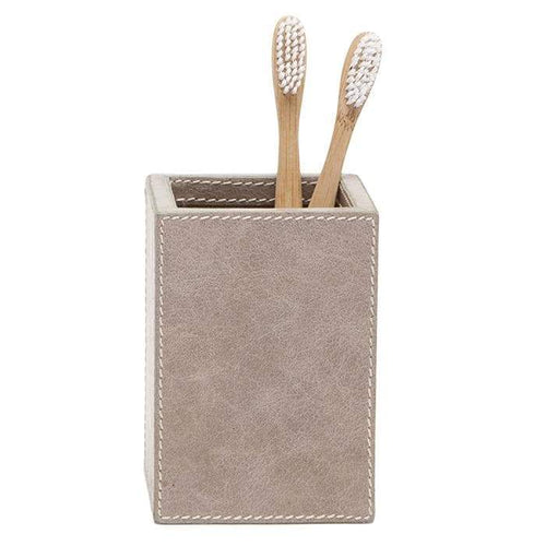 Hampton Storm Leather Brush Holder