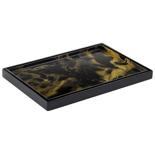 Black Gold Marble Lacquer Bathroom Accessories