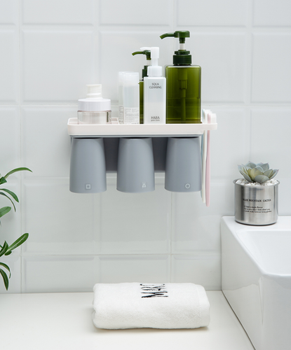 Bathroom Caddy Organizer with Magnetic Cups | No More Messy Bathroom