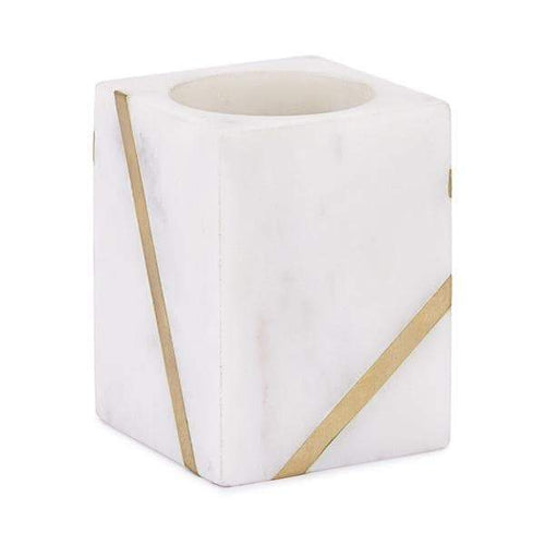 Marble Brass Toothbrush Holder/Tumbler