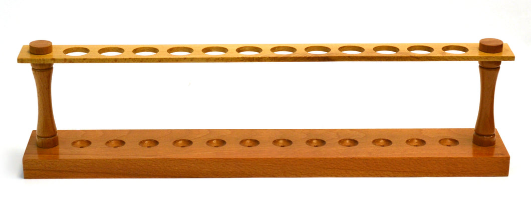 Eisco Labs Premium Beechwood Test Tube Rack, (12) 22mm Holes, 16.75