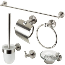 Load image into Gallery viewer, ALFI brand AB9513 Brushed Nickel/Polished Chrome 6 Piece Matching Bathroom Accessory Set
