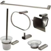 Load image into Gallery viewer, ALFI brand AB9503 Brushed Nickel/Polished Chrome 6 Piece Matching Bathroom Accessory Set
