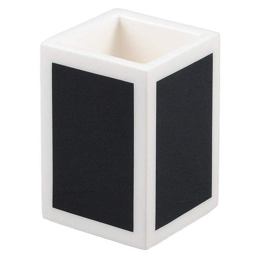 Black & White Lacquer Brush Holder