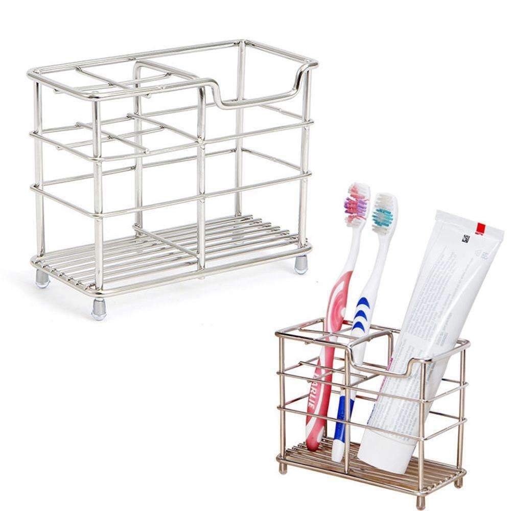 ORZ Stainless Steel Toothbrush Holder Toothpaste Razor Comb Stand Bathroom Organizer
