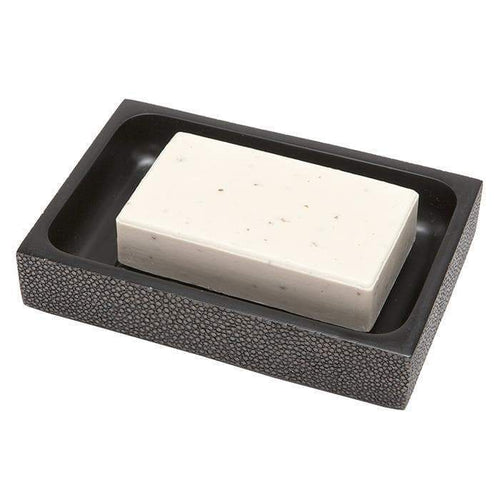 Manchester Faux Shagreen Bathroom Accessories (Cool Gray)