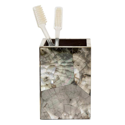 Moritz Silver Mother of Pearl Brush Holder