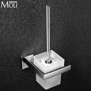 Bathroom Toilet Brush Holder Set Stainless Steel Bathroom Decoration Accessories Bath Hardware