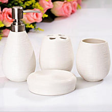 Load image into Gallery viewer, 4/5PCS lot Ceramic bathroom sets of home decoration creative bathroom toiletries soap dish toothbrush holder