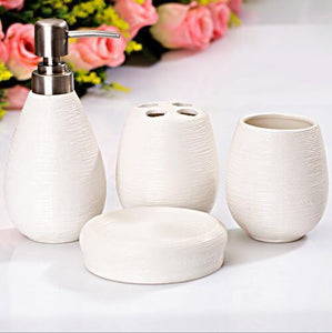 4/5PCS lot Ceramic bathroom sets of home decoration creative bathroom toiletries soap dish toothbrush holder