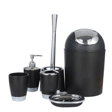 Load image into Gallery viewer, New Style 6pcs Bathroom Accessory Set Lotion Dispenser Toothbrush Holder Tumbler Cup Soap Dish Toilet Brush Trash Can